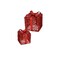Contemporary Home Living Set of 2 Glittering Red Metal Gift Boxes Christmas Decoration 8"